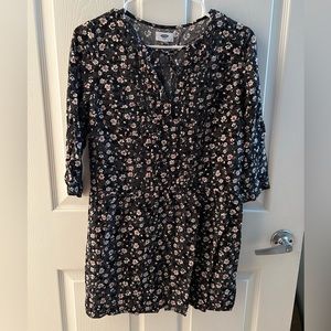 Old Navy Black Floral Dress